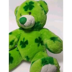 BUILD-A-BEAR Green St. Patricks Irish Shamrock Clover Plush Stuffed Animal BAB